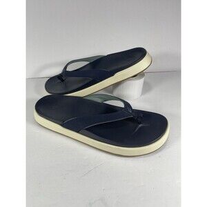 Olukai Nu‘A Pi‘O Women’s Sandals - Navy/Off-White - Size US 8 / EUR 38